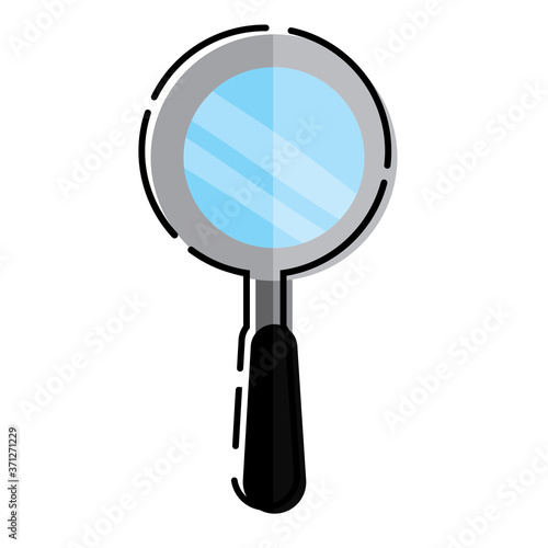 Isolated magnifying glass icon