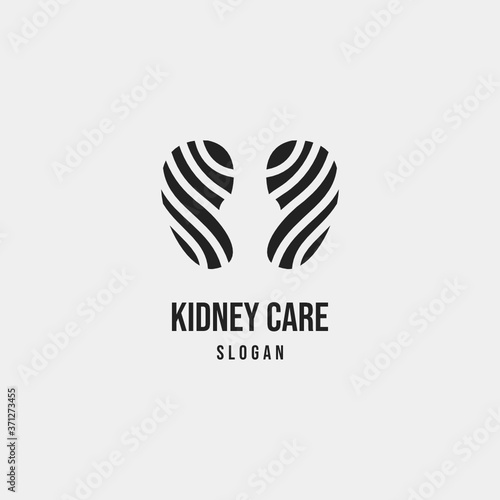 simple outline kidney care urology logo
