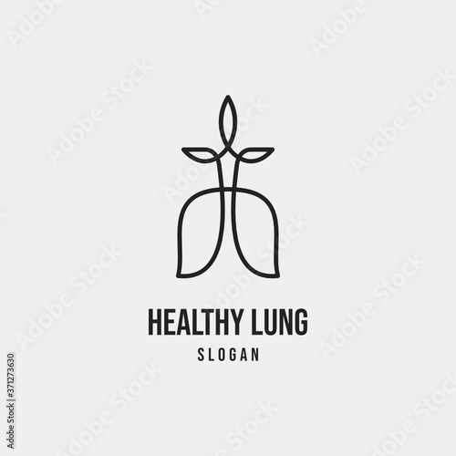 simple modern lungs care logo
