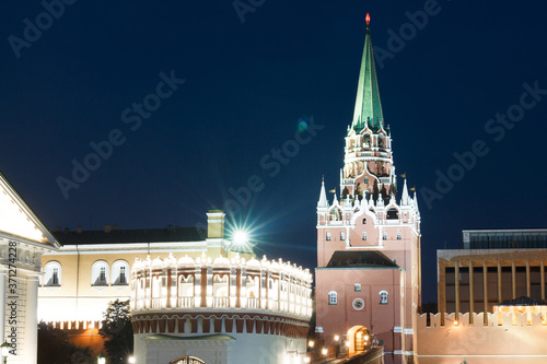 Troitskaya Tower and Kutafia Tower of Moscow Kremlin photo