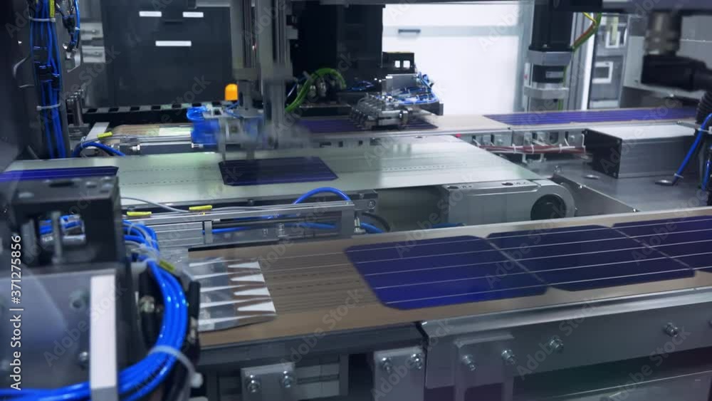 Automatic Solar Cell Tabbing And String Machine In The Photovoltaic Factory Automatic Solar Cell Tabbing And String Machine In The Photovoltaic Factory