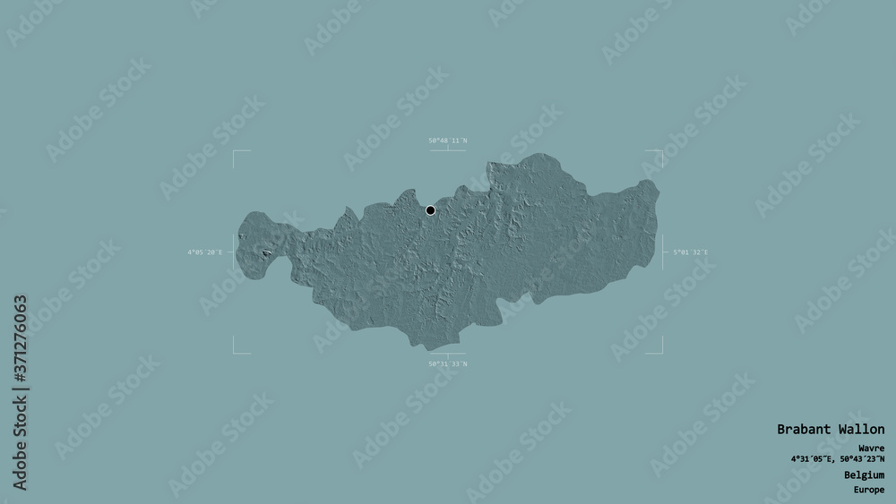 Brabant Wallon - Belgium. Bounding box. Administrative Brabant Wallon - Belgium. Bounding box. Administrative