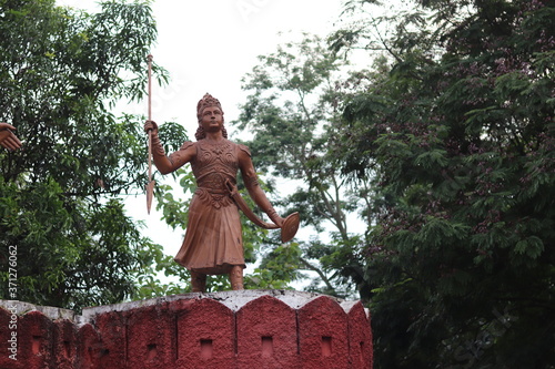 statue of Rani Durgawati For Hindu Awakening Great Hindu Warrior Queen: Rani Durgavati of Gondwana. photo