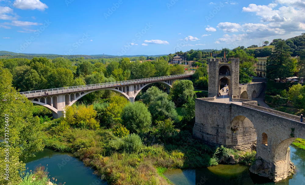 bridge over the river in Besalu Spain