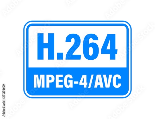 H.264 video compression standard. Vector stock illustration.