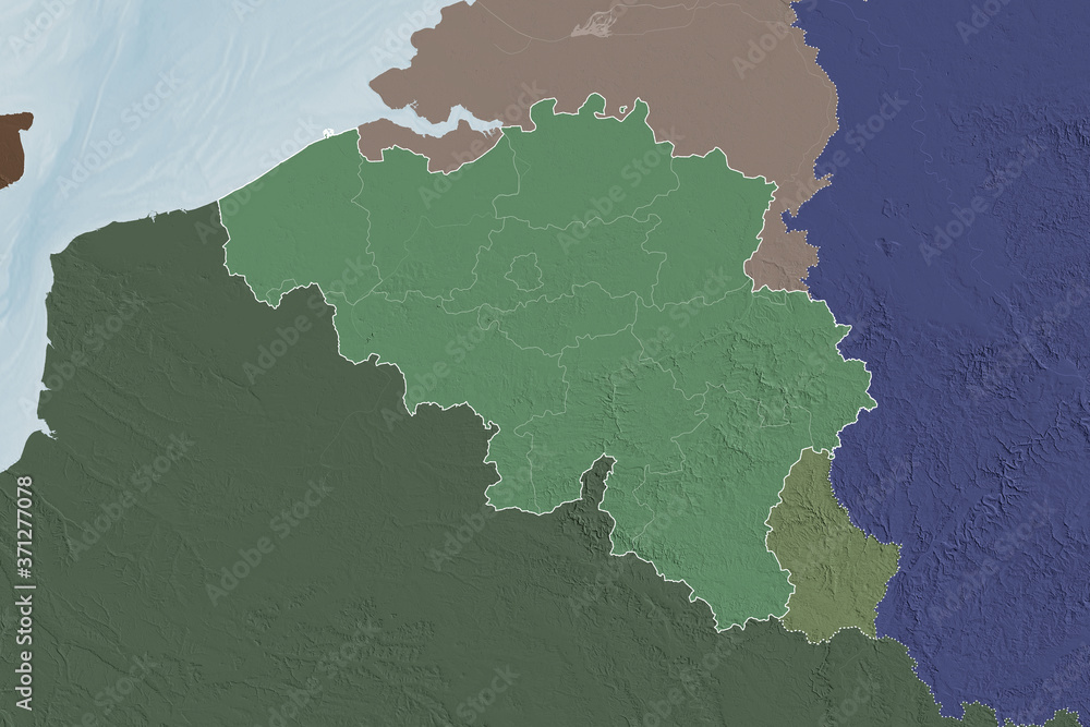 Fototapeta premium Belgium borders. Administrative