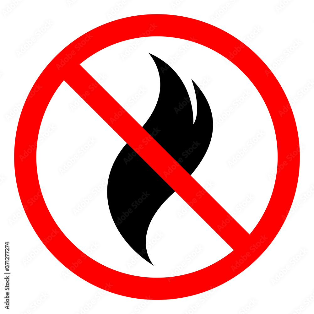 No Flammable Symbol Sign, Vector Illustration, Isolate On White Background Label .EPS10 No Flammable Symbol Sign, Vector Illustration, Isolate On White Background Label .EPS10