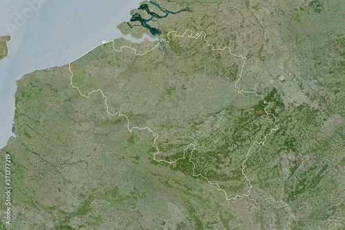 Belgium borders. Satellite