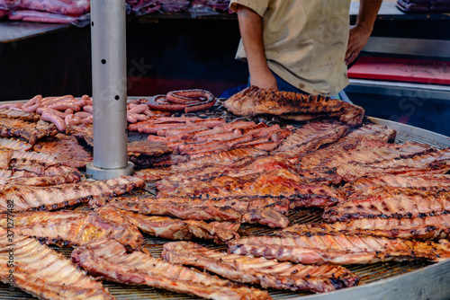 Grilled meat and sausages grill