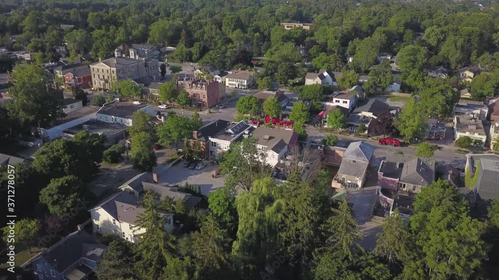 Aerial view over the picturesque small town of Niagara-on-the-Lake, Ontario. Aerial view over the picturesque small town of Niagara-on-the-Lake, Ontario.