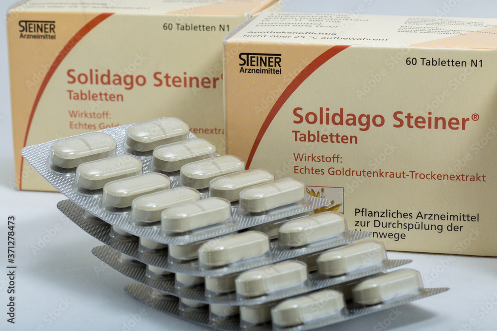 Solidago Steiner tablets pack by Aristo Pharma Stock Photo | Adobe Stock