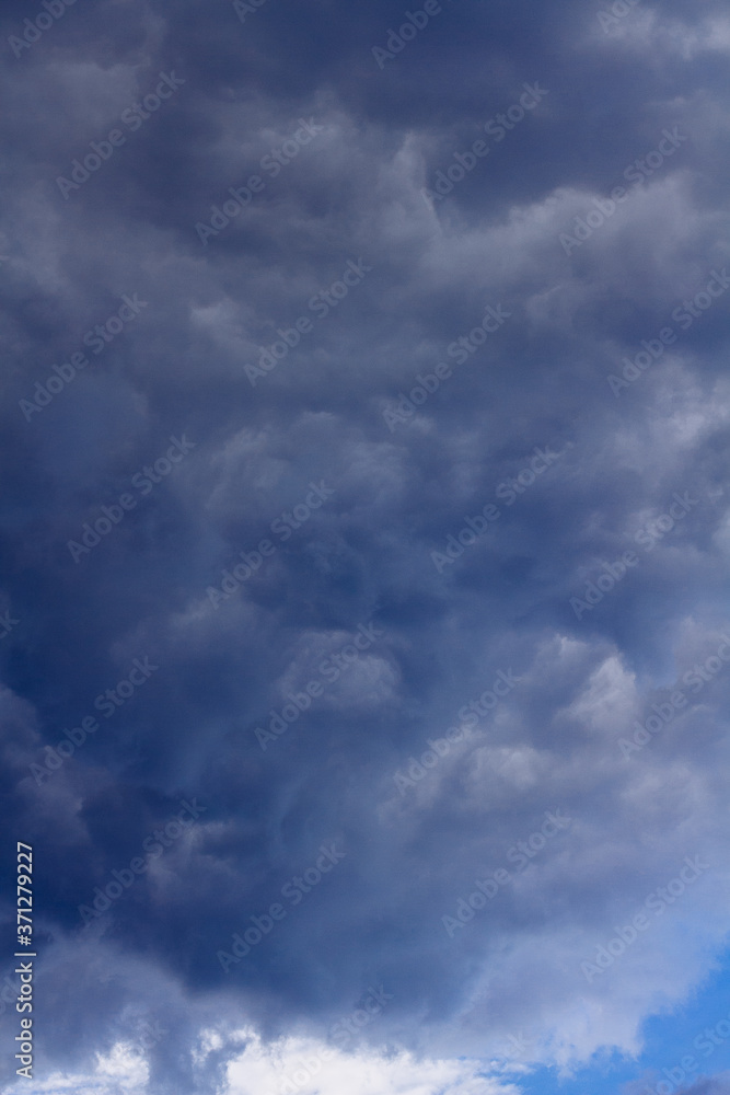 Nature Environment Dark cloud sky. Thunderstorm and hurricane clouds