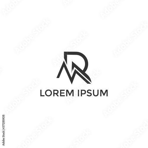 ABSTRACT ILLUSTRATION LOGO DESIGN LETTER RM VECTOR FOR YOUR BUSINESS