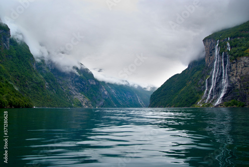Seven sisters waterfall Norway fjords