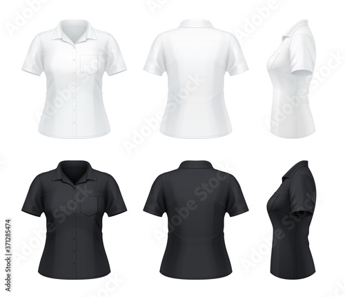 Women's short sleeve dress shirt