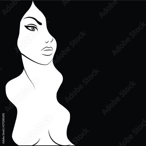 Creative Woman Face Vector design