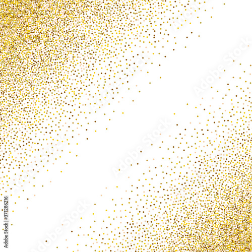 Gold glittery texture. Vector glitter golden background