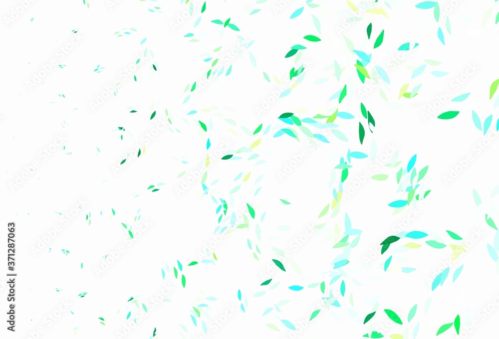 Light Blue, Green vector elegant template with leaves. Light Blue, Green vector elegant template with leaves.