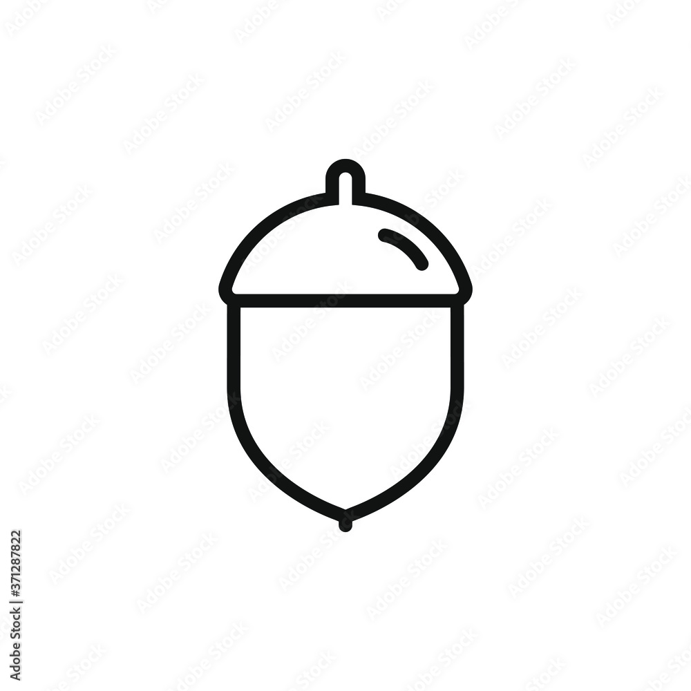 Acorn icon flat design isolated on white background. Vector illustration Acorn icon flat design isolated on white background. Vector illustration