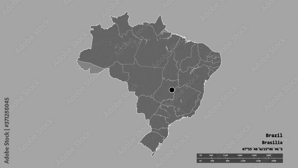Location of Acre, state of Brazil,. Bilevel