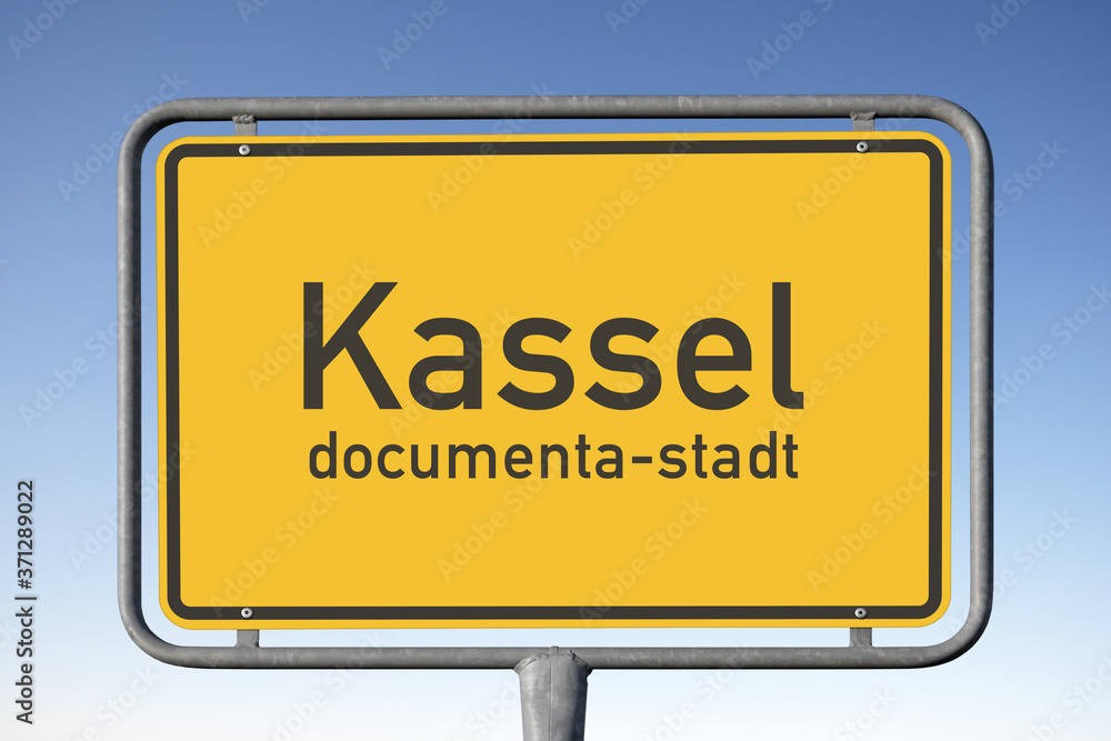 Ortstafel, Kassel, documenta-Stadt, (Symbolbild)