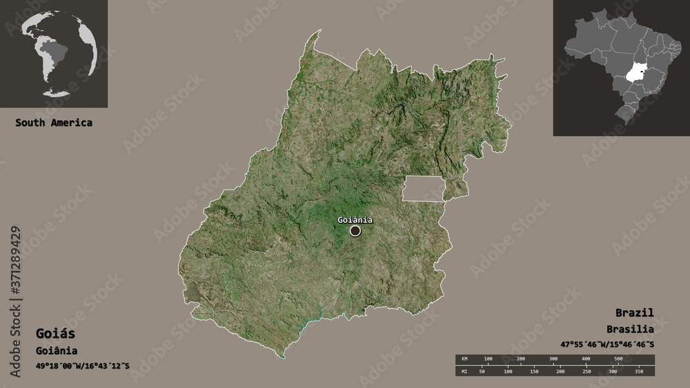 Goiás, state of Brazil,. Previews. Satellite