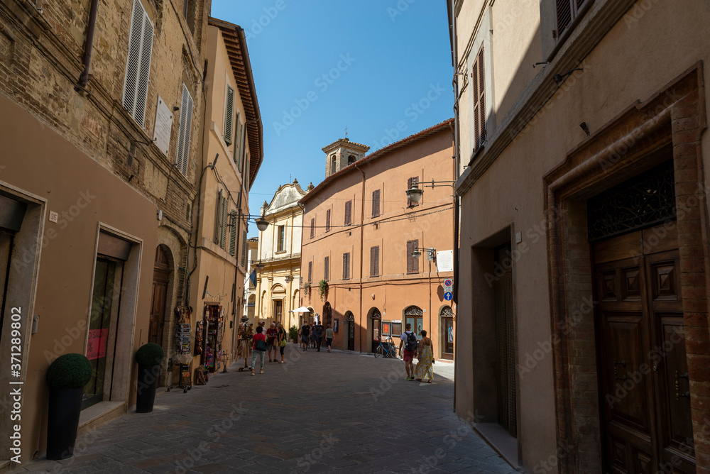 Architecture of streets and squares in the town of Bevagna