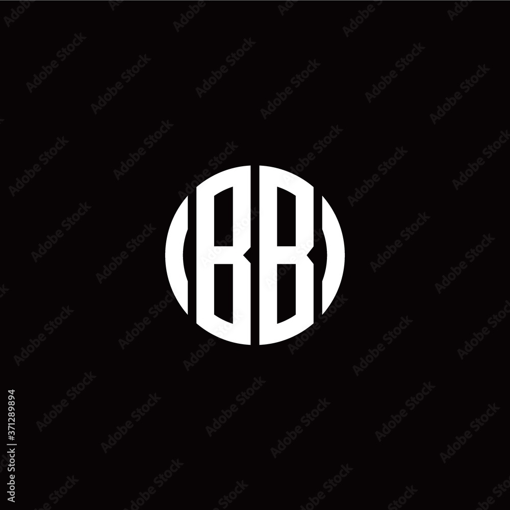 initial B B letter with circle style logo template vector initial B B letter with circle style logo template vector