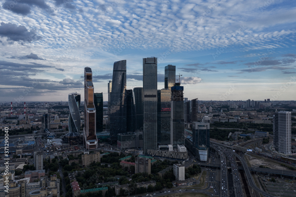 district of skyscrapers in Moscow