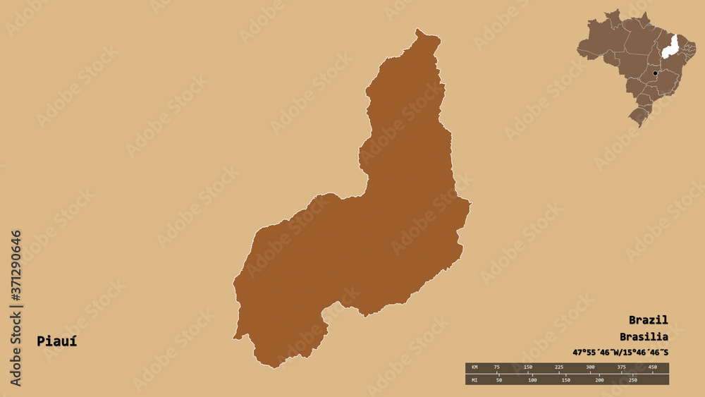 Obraz premium Piauí, state of Brazil, zoomed. Pattern