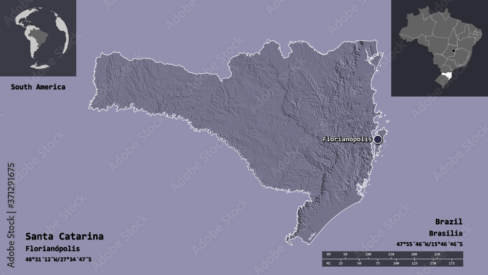 Santa Catarina, state of Brazil,. Previews. Administrative