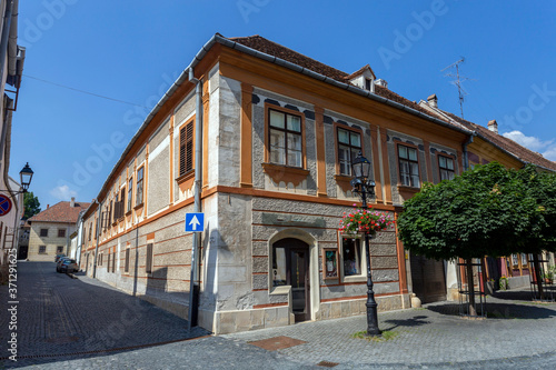 Old buildings on the streets of Koszeg, Hungary