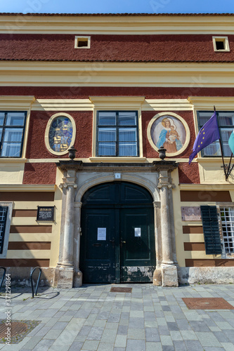 The old town hall on the Jurisics square in Koszeg, Hungary