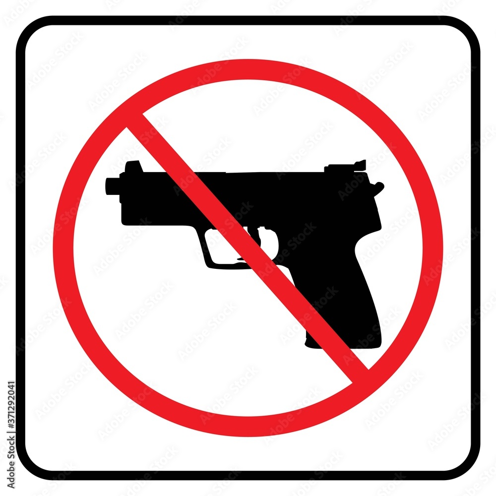 no weapon sign. no gun symbol in white background drawing by illustration- prohibition sign no weapon sign. no gun symbol in white background drawing by illustration- prohibition sign