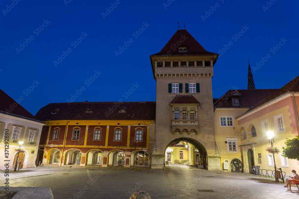 Tower of Heroes in the old town of Koszeg