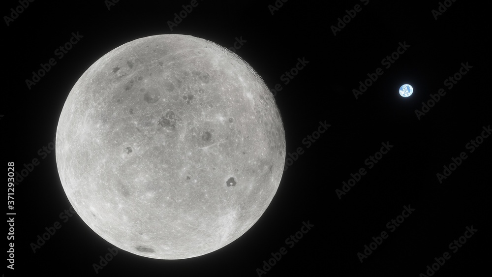 Obraz premium science fiction wallpaper, cosmic landscape, beautiful galactic background, beautiful starry sky, galaxy of different colors, realistic exoplanet, 3d render