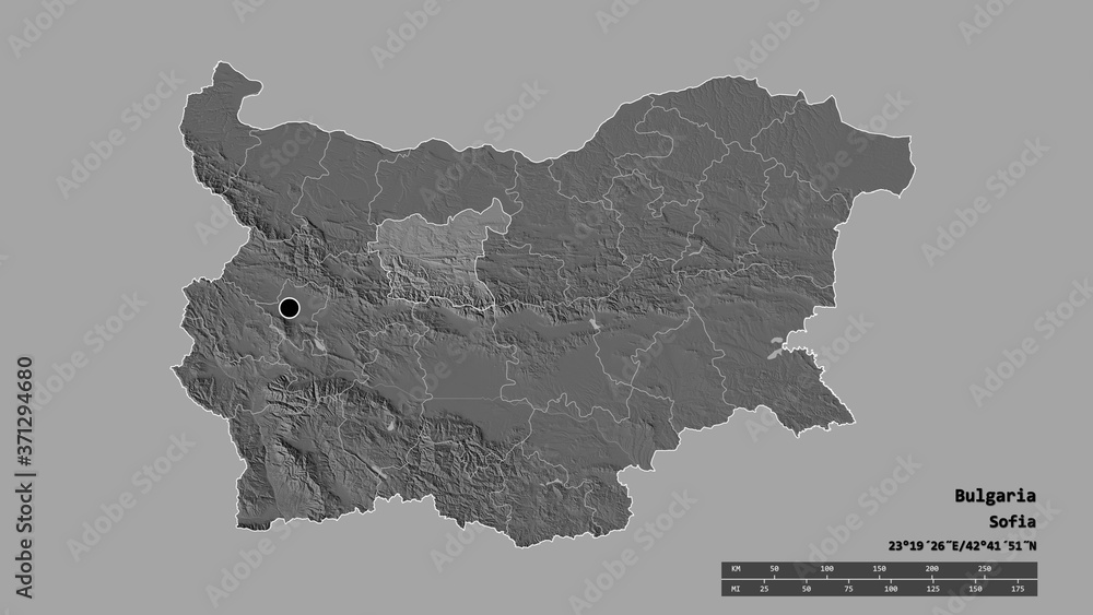 Location of Lovech, province of Bulgaria,. Bilevel