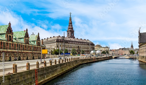 Photos A view along the Slotsholmen islet towards the parliament building in Copenhagen