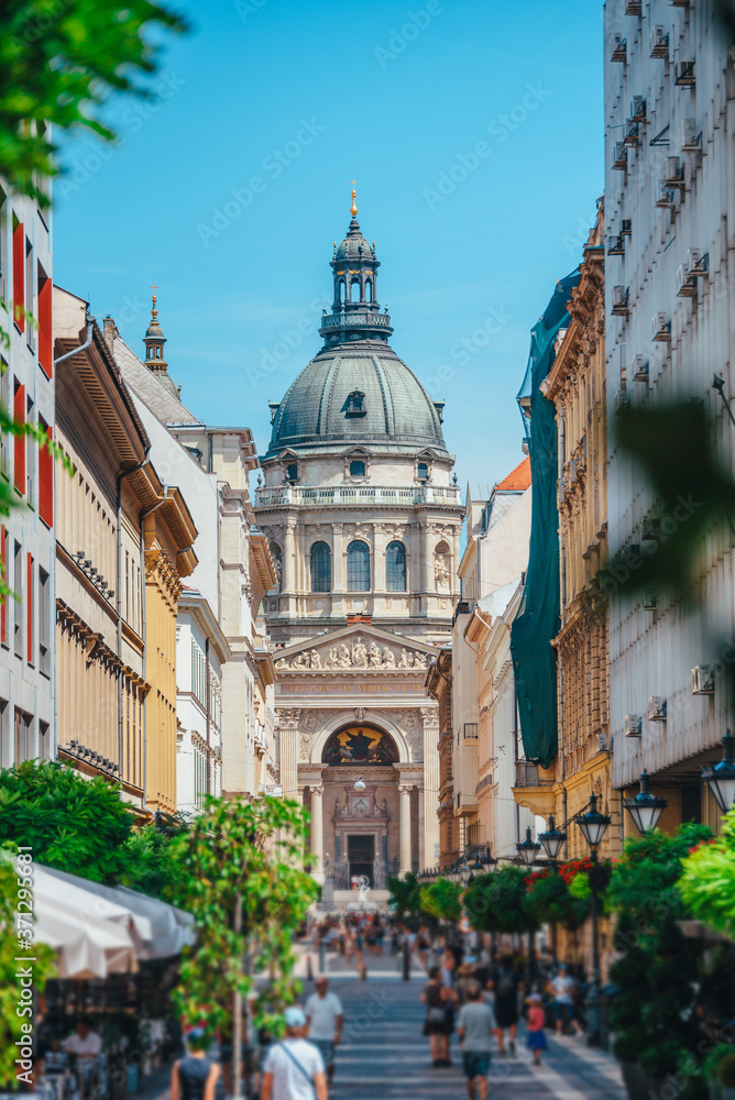 View on St. Stephen's Basilica in Budapest.