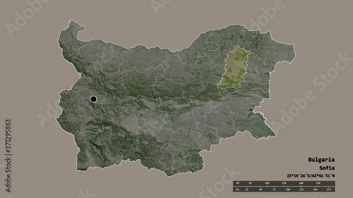 Location of Shumen, province of Bulgaria,. Satellite