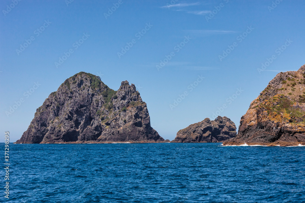 Rock Island in Bay of Islands, New Zealand