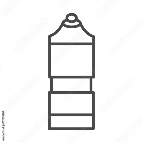 thermos sport equipment line icon design