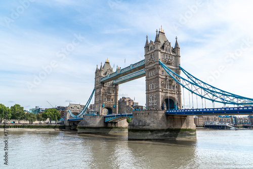 view of Tower Bridge  London  United Kingdom.