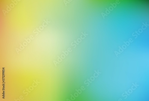 Light Blue, Yellow vector blurred bright pattern.