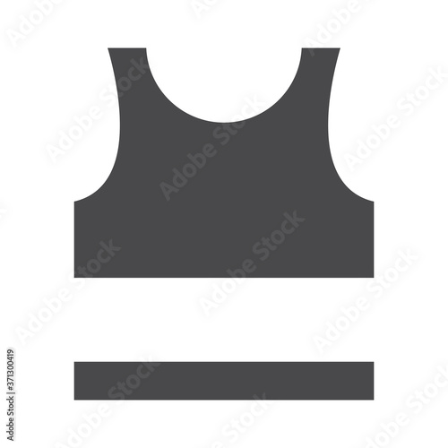 sleeveless sport shirt wear silhouette icon design