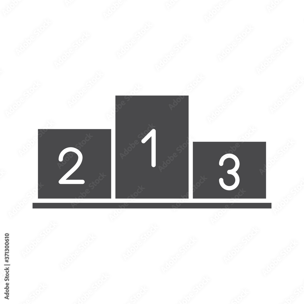winners podium with numbers competition silhouette icon design winners podium with numbers competition silhouette icon design