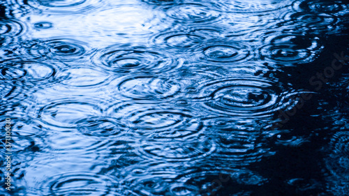 Rain drops in the water, effect filter