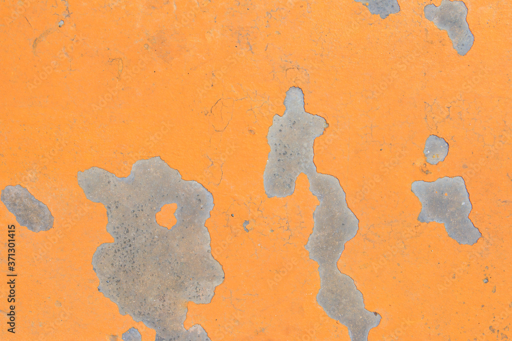 Abstract Old Orange Grunge Cement Wall for texture background