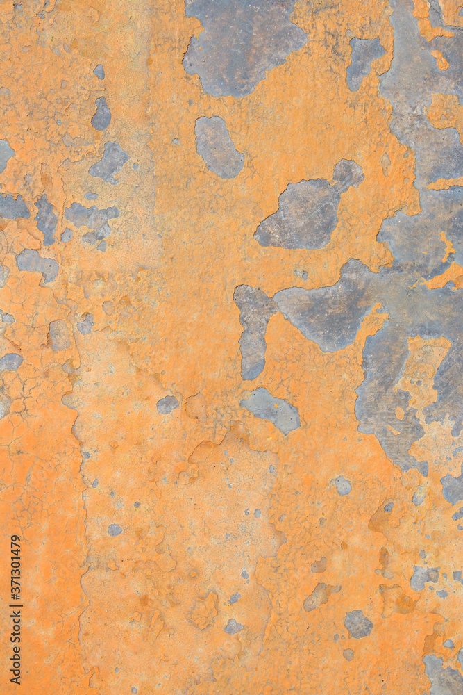 Abstract Old Orange Grunge Cement Wall for texture background