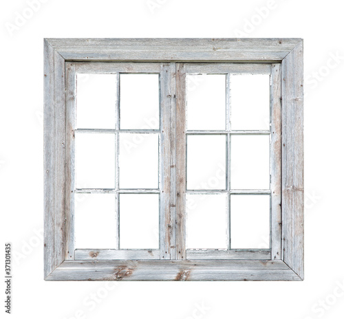 old white Window isolated on white background